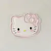 Lindo Acrílico de Gelatina Transparente Accesorios de Gato Kt con Lazo Material Hecho a Mano para Tocado Pasador Funda de Teléfono Móvil