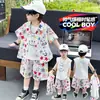 Conjunto de Ropa de Verano para Niños 2026 Nuevo Estilo Camisa de Manga Corta Guapo Estrella Infantil Chaleco de Verano Conjunto de Tres Piezas