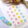 Nuevos Accesorios para Uñas Serie Oso Transparente de Dibujos Animados, Lindos Animales de Color Sólido Tridimensionales para Uñas y Cabello, Accesorios de Resina