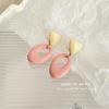 Aretes 2025 Primavera y Verano Dopamina Color Dulce Diseño Nicho Simples de Alta Gama Únicos Ins