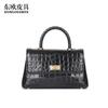 2025 Nuevo Bolso de Mujer de Cuero de Cocodrilo Siamés Bolso de Cuero Genuino Tendencia de Moda Bolso de Mano para Mujer Bolso Bandolera de Hombro Lote