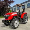 Veículo agrícola de quatro rodas trator 804 com caçamba adicionada soprador de neve diesel cultivador rotativo valadador trator de 100 cavalos de potência
