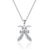 Cadena Clavícula Doce Signos del Zodíaco Colgante Moissanita Color D a la Moda Gra Transfronterizo Letras Personalizadas Collar de Plata Esterlina S925 para Mujer