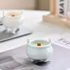 Estufa de Velas de Tres Patas Doméstica Simple de Doble Asa Mini Aromaterapia Portavelas Creativo Quemador de Incienso Aromático Adornos Decorativos