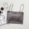 Camisole de cor sólida Pelia Fox peça única com bojo top para usar por cima costas bonitas sem aro top tubinho lingerie para mulheres