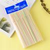 Pajitas de plástico desechables de color, alargadas y flexibles, para jugos, bebidas, leche y té (paquete de 100)