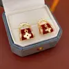Pendientes de Bolso Vintage de Esmalte y Circonita, Lujo Ligero, Gama Alta, Pendientes Exquisitos, Pendientes de Diseñador de Nicho