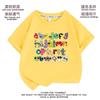 Camiseta con leyenda de letras ropa infantil de manga corta ropa de verano para niños ropa para niños y niñas camisa de algodón de media manga Alphabet Lore