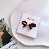 Nuevo Pasador de Pelo Adorable con Lazo Afelpado para Mujer, Pinza Pequeña Afelpada Lateral para Otoño e Invierno, Pinza Roja Ins para Flequillo