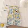2025 Nuevos Petos de Verano para Niños Niñas Moda Versátil Estampado de Muñeco de Dibujos Animados Pantalones de Pescador para Bebé