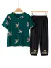 Conjunto de roupas de verão para mulheres de meia-idade e idosas, camisa de manga curta para idosos, camisa de mãe, 60s, 70s, blusa de vovó, novo estilo para senhoras mais velhas