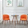 Juego de Mesa y Sillas de Comedor Imitación Madera Maciza Nórdica, Mesa Redonda Creativa de Ocio Minimalista Moderna para Apartamento Pequeño, Sillas para Cafetería