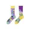 Calcetines de Moda Originales Asimétricos Estilo AB para Mujer Calcetines de Algodón de Verano Zhejiang Arte de Dibujos Animados Personalizado Calcetines de Algodón de Tubo Medio para Hombres y Mujeres