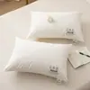 Núcleo de Almohada 100% Algodón, Algodón Puro de 60 Hilos, Almohada Suave que Protege el Sueño, Almohada Clase A para Mamás, Bebés y Niños, Almohada Baja para Dormitorio Estudiantil, Par