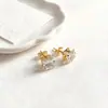 Pendientes de acero de titanio de alta calidad, de venta caliente, modernos, nuevos, que conservan el color, para mujer, estilo de moda europeo y americano versátil de lujo ligero