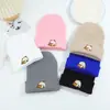 Gorro de Lana Tejido Multicolor Personalizado para Niños, Lindo Capibara Bordado, Gorro Pulóver Cálido de Moda y Versátil para Bebé