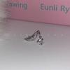 Hermoso Clavo para Hueso de Oreja con Ala de Ángel Simple Combinable Nicho Único Aretes de Ala de Ángel con Diamantes Brillantes Aretes para Mujer