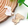Mezcla de 12 colgantes de conejito de Pascua con forma de luna y perla de aceite, con dibujos animados, para hacer tú mismo, para bolso, pulsera y accesorios.