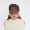 Comercio exterior peluca de encaje frontal marrón europea y americana 13x4 peluca de encaje tejida a mano cabello liso largo rizado peluca de cabeza completa