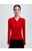 Cardigan Feminino de Malha de Caxemira Vermelho Benmingnian Gola V Outono e Inverno Novo Top com Botão Slim Jaqueta Quente de Lã