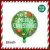 Bola de Navidad transfronteriza de 18 pulgadas MerryCrhistmas fiesta temática de invierno Noche de Navidad decoración con globos de película de aluminio