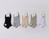 Calcetines calcetines de mujer primavera y verano delgados absorbentes del sudor transpirables de algodón de doble aguja calcetines de bote de boca ligera a juego de color coreano en stock al por mayor