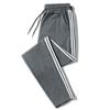 Pantalones nuevos de otoño para hombre, pantalones casuales rectos y sueltos, pantalones deportivos de secado rápido para estudiantes, de tres barras