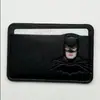 Porta-Cartão de Identidade Batman Estilo Livro Vermelho Pequeno Porta-Cartão de Identidade Preto Bloqueio Estilo Abstrato Super-Herói Engraçado