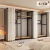 Guarda-roupa aberto com estrutura metálica, armário de armazenamento para quarto, uso doméstico, fácil de montar, adequado para apartamentos de aluguel