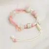 Jingdezhen Navidad Cerámica Cuerda Trenzada Pulsera Animales de Dibujos Animados Cuerda de Mano Joyería al por Mayor para Atracciones Turísticas Nicho Lujo Ligero