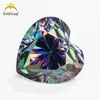 Venta al por mayor de fábrica Piedra Moissanita de Color Suelta Forma de Corazón Rosa 1-3 Quilates Anillo Joyería Terminada Incrustación