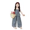 Conjunto de Dos Piezas para Niñas de Verano Moda Coreana Tendencia Celebridad de Internet Chaleco Camisola Pantalones de Pierna Ancha