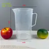 Taza medidora de plástico de gran capacidad cuidadosamente seleccionada con tapa y escala, herramienta de prueba específica de laboratorio resistente al calor de grado alimenticio