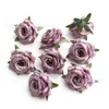 Flores Artificiais Série Roxa, Materiais DIY para Guirlanda de Cabeça de Flor, Flores Artificiais para Arranjo de Cena, Flores Realistas de Alta Qualidade para Casamento