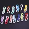 Cadena de cuatro eslabones bicolor en forma de U de color caramelo con llavero de cuentas acrílicas para DIY y accesorios colgantes
