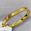 Pulseira Kaleidoscope Trevo de Quatro Folhas V-Gold, Versão Estreita, Espessamente Banhada a Ouro Rosé 18K, Versão Larga, Com Pérolas, Pulseira Totalmente Cravejada com Diamantes