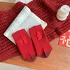Calcetines Rojos para el Año de Nacimiento, Calcetines de Media Caña para Hombre y Mujer, Celebración de Bodas, Riqueza y Alegría, Calcetines de Año Nuevo con Estampado de Terciopelo Sin Costuras
