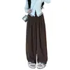 Nueva colección de otoño: pantalones anchos de ajuste regular holgado, versátiles y relajados de punto Yamamoto, de cintura alta, con caída, pantalones casuales de largo completo