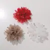 Elegantes y de Alta Gama Coreanos Chifón Pedrería Camelia DIY Accesorios para el Cabello Hechos a Mano Broche Accesorios para Ropa Accesorios