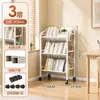 Estantería de almacenamiento para libros de pie, móvil con ruedas, multicapa, para el hogar, almacenamiento de snacks para niños, carrito pequeño, librero simple