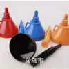 Embudo de repostaje de color espeso con filtro Embudo de repostaje de plástico de emergencia para viajes en coche