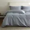 Clase A Lujo Ligero Algodón de Fibra Larga de Xinjiang Juego de Cama de Cuatro Piezas Algodón Puro Color Sólido Juego de Cama de Cuatro Piezas Color Liso Funda de Edredón para B&B Individual