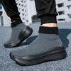 Zapatos Deportivos Casuales Versátiles de Punto Grueso Cálido de Talla Grande para Parejas Transfronterizas, Calcetines y Zapatos de Algodón