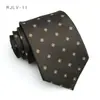 Gravata Formal Masculina para Negócios 8cm Larga Listrada Champanhe Bolinhas Profissional para Camisa Amarrada à Mão Estilo Coreano Casamento