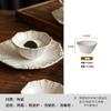 Juego de Vajilla de Cerámica Estampada Estilo Francés, Tazones y Platos Vintage, Plato para Bistec, Plato para Sopa, Bowl para Fideos, Plato para Postre para Uso Doméstico