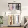 Arara de Roupas de Camada Dupla, Cabideiro, Cabides, Arara de Roupas Simples para Quarto de Casa, Economizador de Espaço, Varal de Roupas