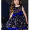 Vestido infantil de hilo abullonado, vestido de princesa, vestido de fiesta de cumpleaños para niñas con lentejuelas, disfraz para pasarela de piano, vestido de manga larga