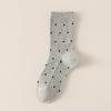 Calcetines para Mujer Estilo Japonés Otoño e Invierno Nuevos Calcetines de Media Caña de Lunares para Mujer Venta al por Mayor Versátiles Calcetines Holgados con Puño de Burbuja de Algodón