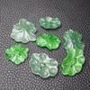 Jade Dongling verde seco un agujero doble agujero hoja de loto ramillete horquilla antigua accesorios para caminar