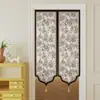 Cortina de Puerta de Forma Irregular Estilo Francés, Media Cortina para Baño y Tocador, Cortina Divisoria de Tela, Cortina de Dormitorio, Cortina Divisoria de Cocina, No Requiere Taladro